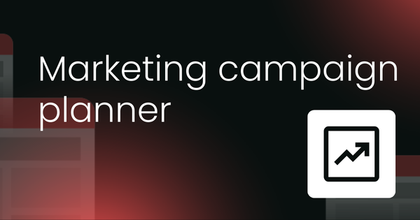 Marketing campaign  planning template