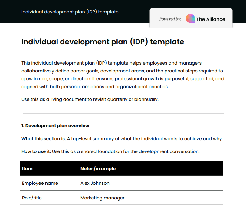 IDP template